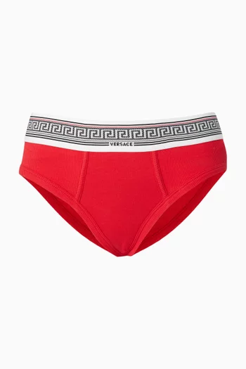 Greca Briefs in Cotton Jersey