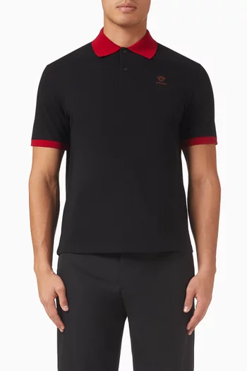 Medusa Polo Shirt in Cotton-pique