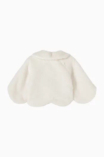 Baby Girl Petal Jacket in Faux Fur