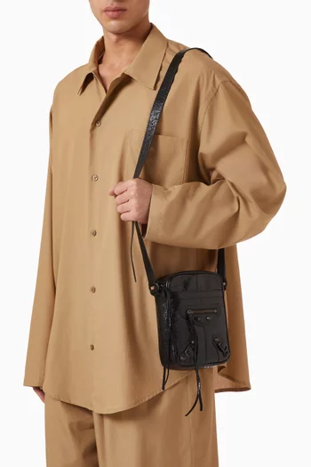 Le City Vertical Crossbody Bag in Arena Lambskin