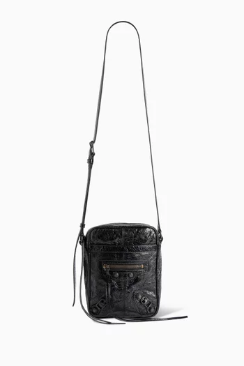 Le City Vertical Crossbody Bag in Arena Lambskin