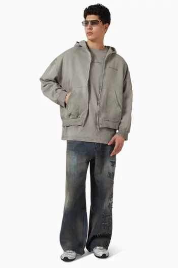 Zip-up Hoodie in Fleece