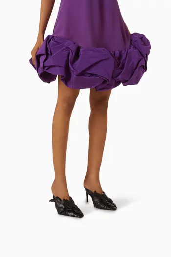 Duchesse Floral Embellished Mules in Leather