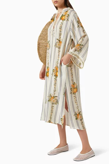 Datil Valle Kaftan in Linen-blend