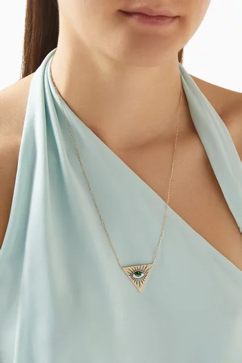 Isida Petit Diamond Necklace in 14kt Gold
