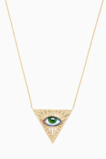 Isida Petit Diamond Necklace in 14kt Gold