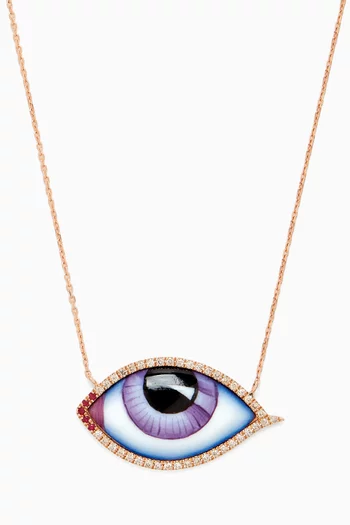 Grand Mauve Diamond Necklace in 14kt Gold