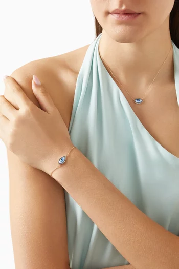 Petit Diamond & Sapphire Necklace in 14kt Gold