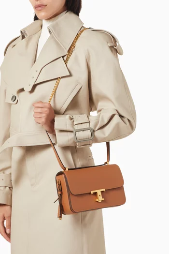 T Timeless Flap Bag in Leather