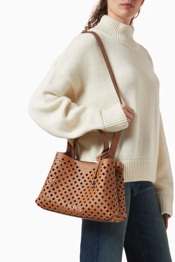 Top-handle Bag in Calfskin Leather