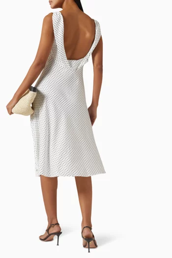 Aurora Midi Dress in Satin