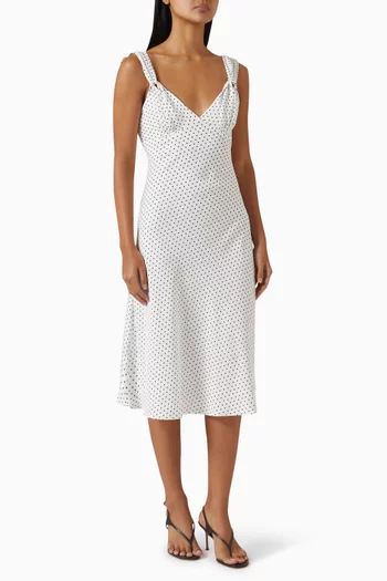 Aurora Midi Dress in Satin