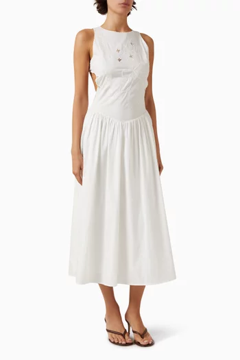 Soleil Midi Dress in Cotton