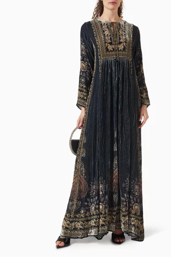 Anisha Kaftan in Silk Velvet