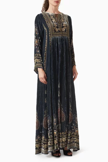Anisha Kaftan in Silk Velvet