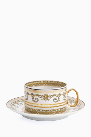 x Rosenthal Virtus Gala Tea Cups & Saucers in Porcelain, Set of 6