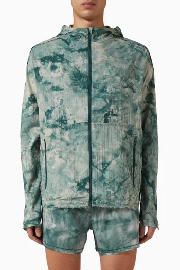 Printed Running Jacket in Nylon