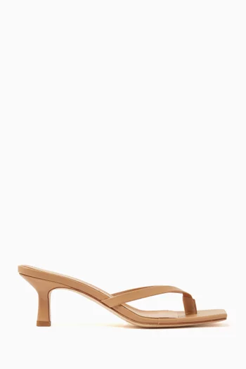 Wilma 55 Thong Mules in Nappa Leather