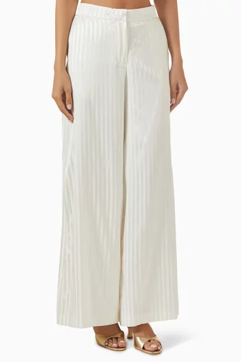 Wide-leg Pants in Satin