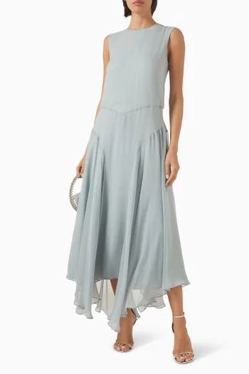 Panelled Dress in Silk