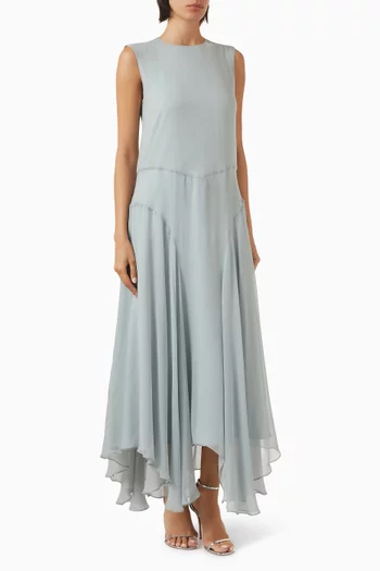 Panelled Dress in Silk