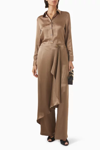 Shirt Bodysuit in Silk