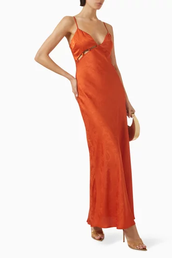 Valencia Dress in Jacquard-satin