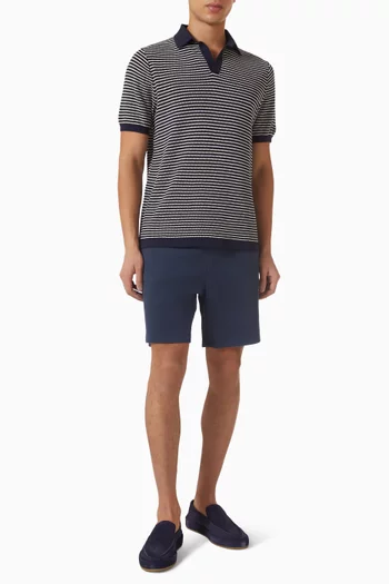 Sloan Striped Polo in Cotton