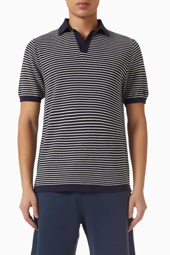 Sloan Striped Polo in Cotton
