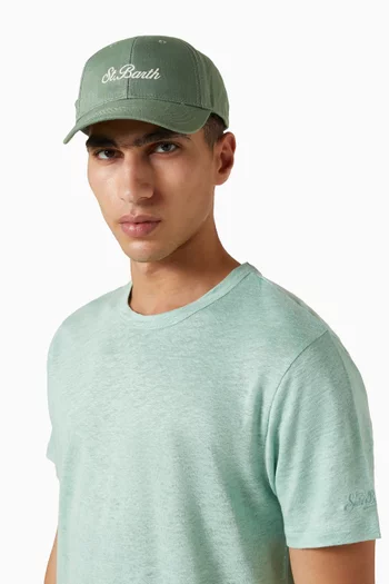 Logo Baseball Cap in Cotton