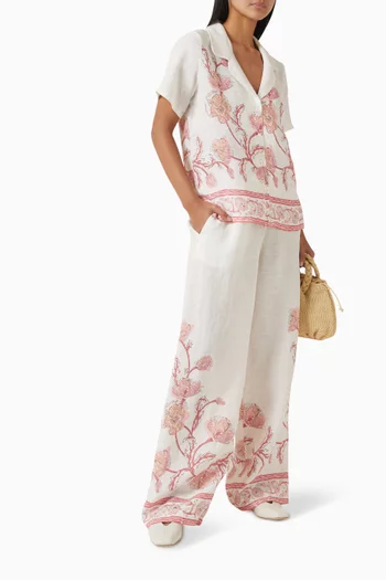 Florentine Straight-leg Pants in Linen
