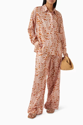 Stevie Printed Shirt in Silk