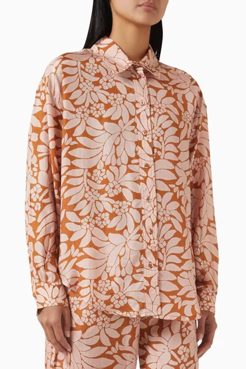 Stevie Printed Shirt in Silk