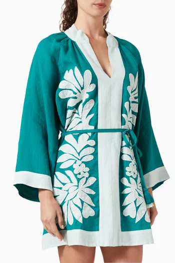 Lumi Belted Dress in Linen