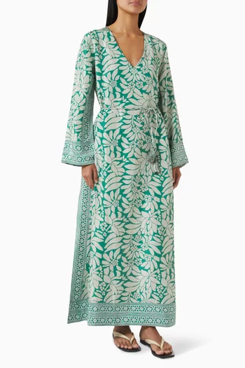 Leandra Belted Dress in Silk