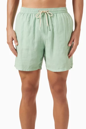Gustavia Swim Shorts in Linen
