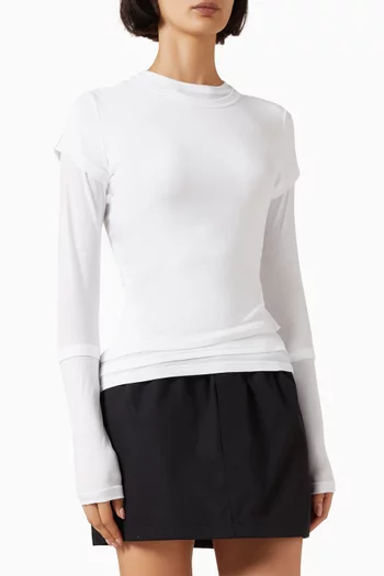 Layered Top in Cotton-knit