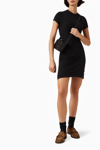 Layered Mini Dress in Cotton Blend