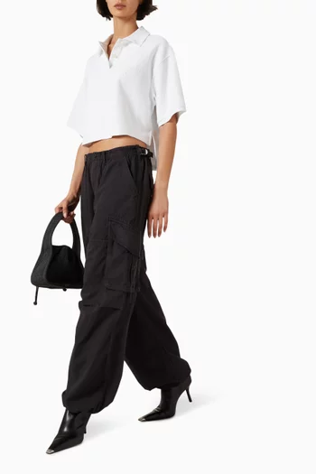 Mid-rise Cargo Pants in Cotton
