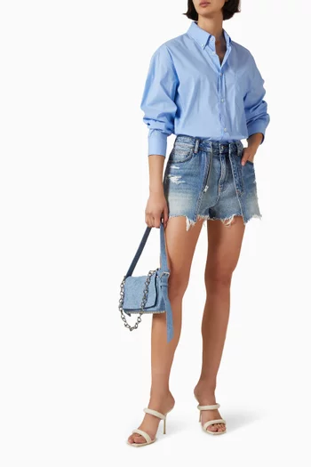 Pre-styled Skort Romper in Cotton Blend