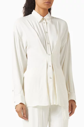 Cinch-waist Shirt in Twill