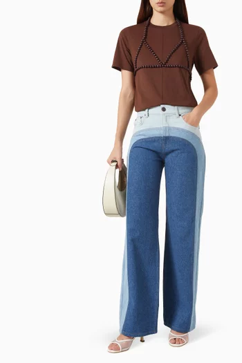 Prasila Wide-leg Jeans in Denim