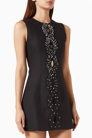 Rampaza Crystal-embellished Dress in Linen