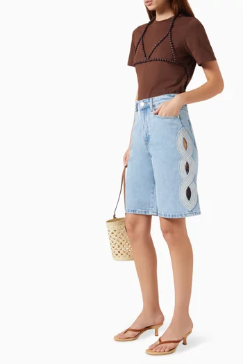 Sayaola Bermuda Shorts in Denim