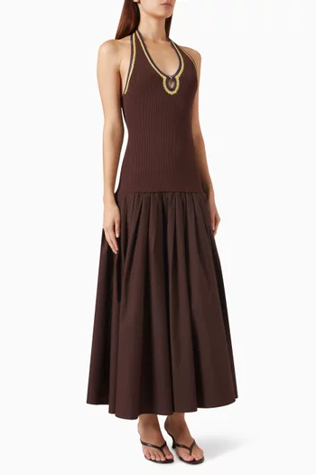 Raleza Dress in Jersey & Poplin
