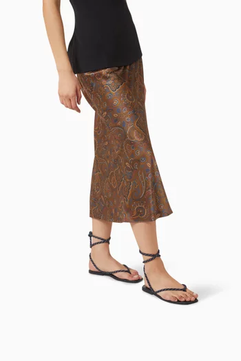 Carmina Cord Wrap Sandals in Leather