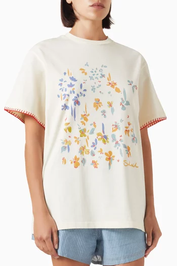 Oversized Printed T-shirt in Organic Cotton