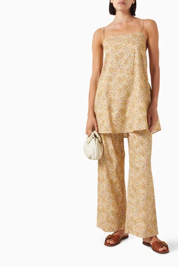 Tully Wide-leg Pants in Cotton