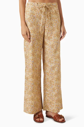 Tully Wide-leg Pants in Cotton