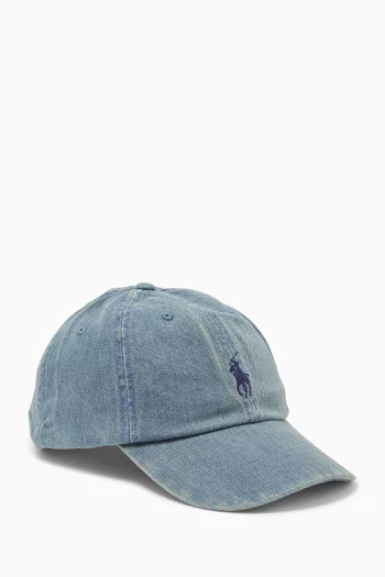 Logo Baseball Cap in Cotton